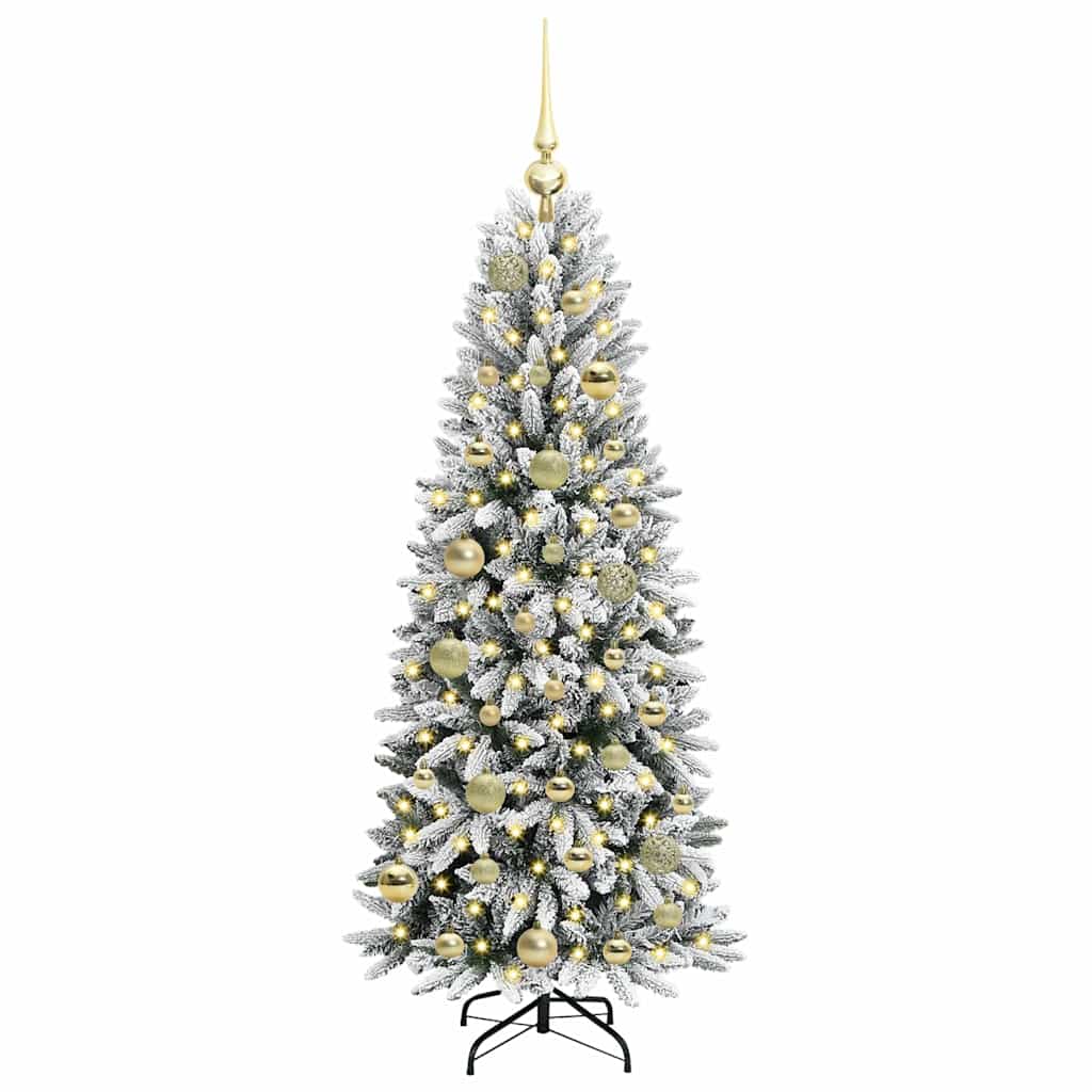 Albero di Natale artificiale Vidaxx bianco 120 cm PVC e plastica, acciaio e PE