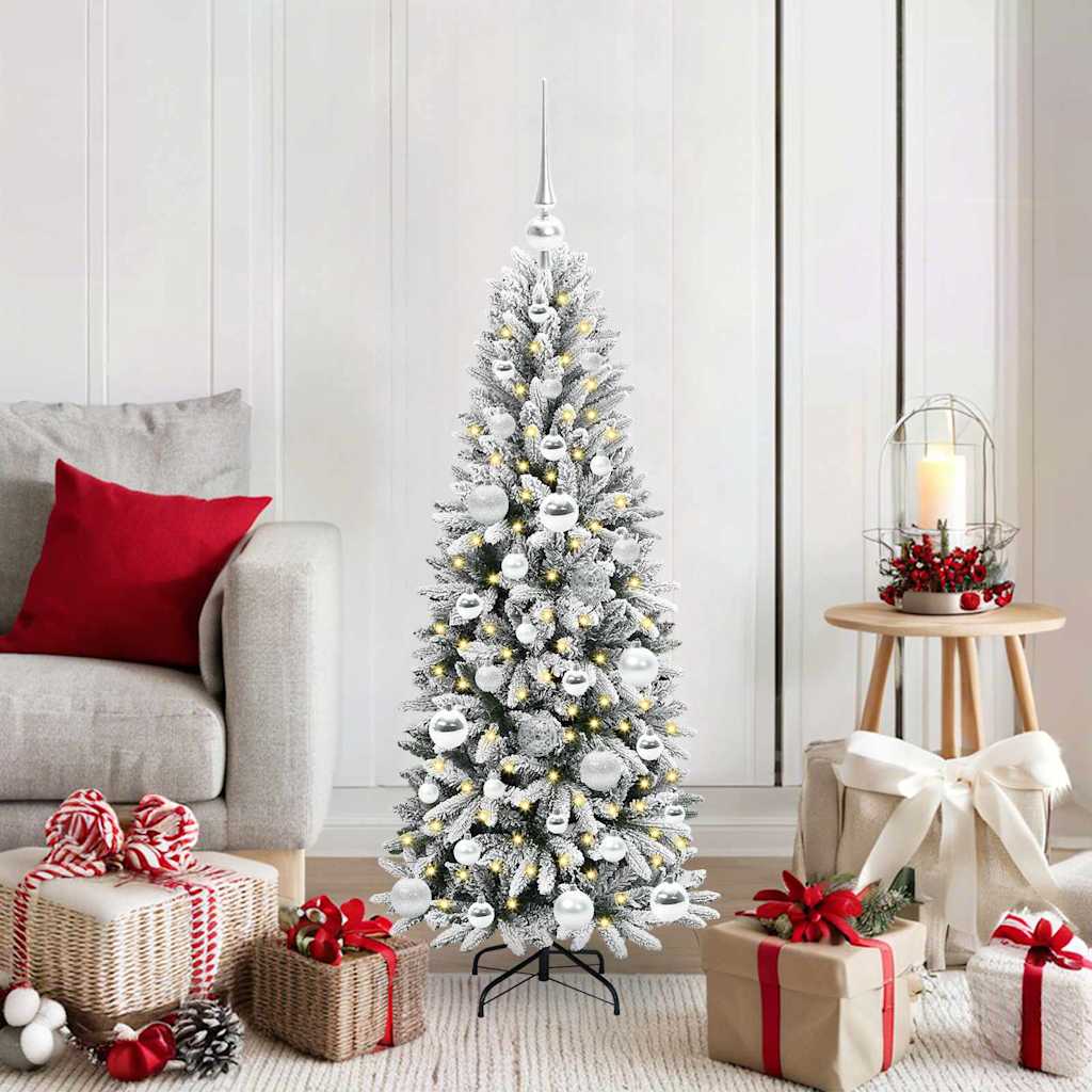 Albero di Natale artificiale Vidaxx bianco 120 cm PVC e plastica, acciaio e PE