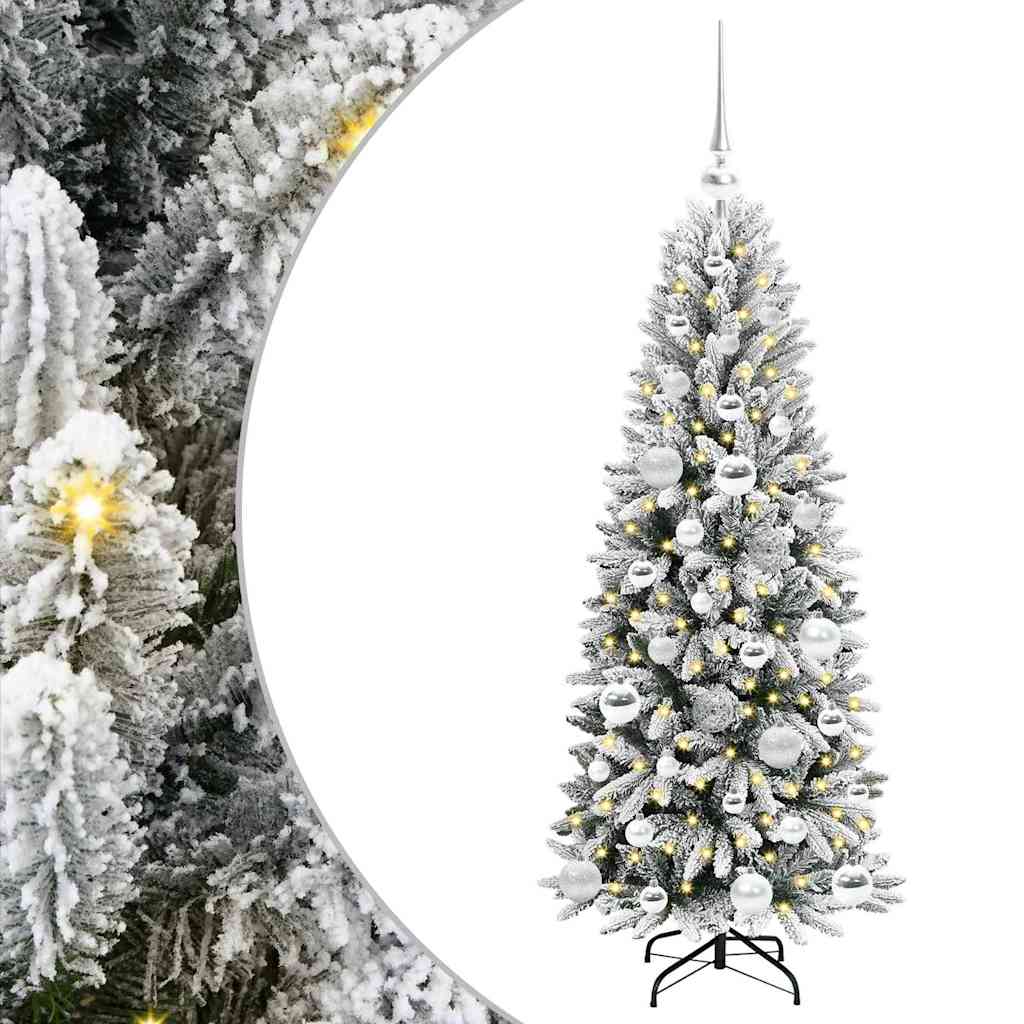 Albero di Natale artificiale Vidaxx bianco 120 cm PVC e plastica, acciaio e PE
