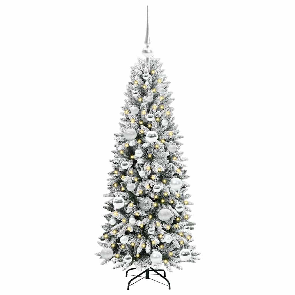 Albero di Natale artificiale Vidaxx bianco 120 cm PVC e plastica, acciaio e PE
