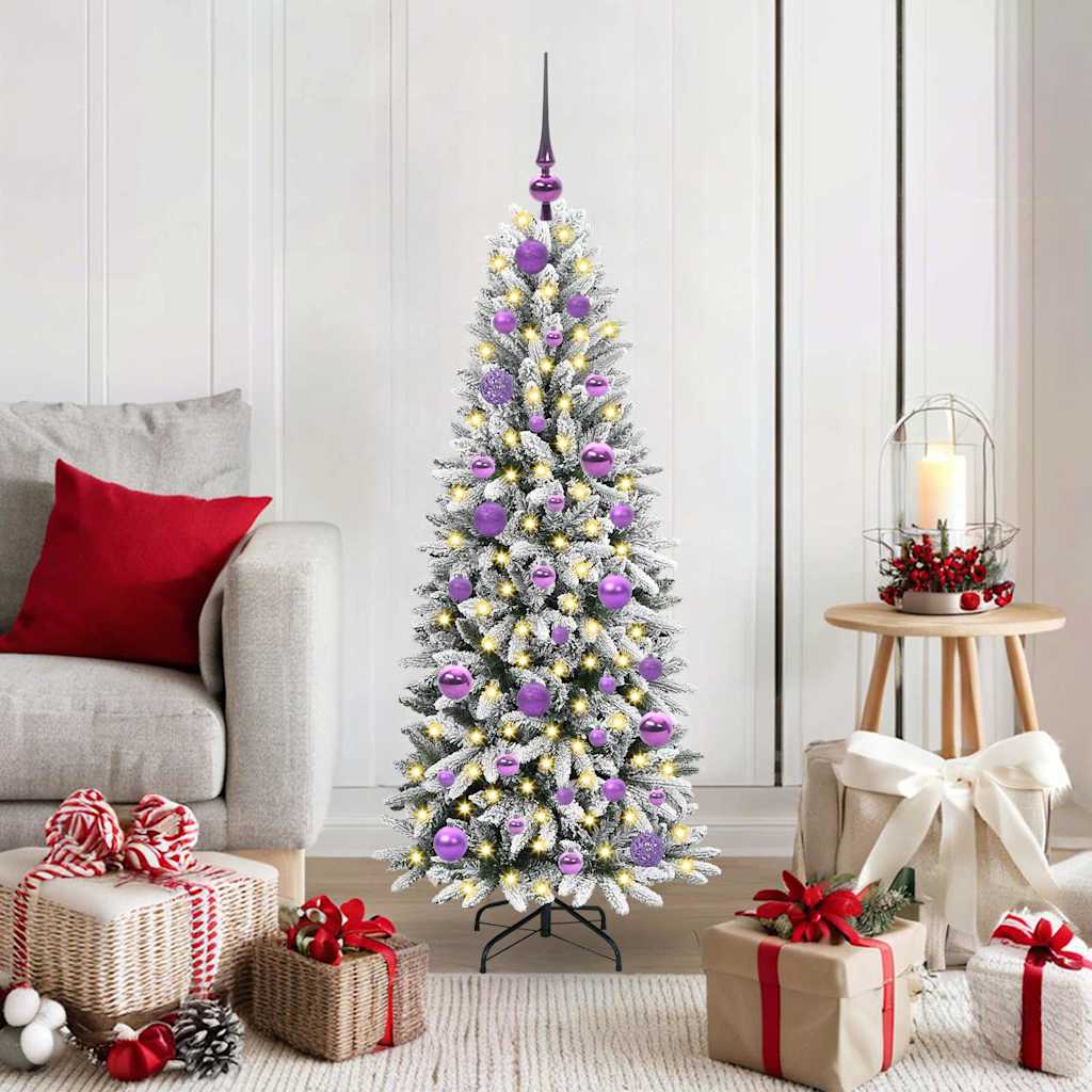 Albero di Natale artificiale Vidaxx bianco 120 cm PVC e plastica, acciaio e PE