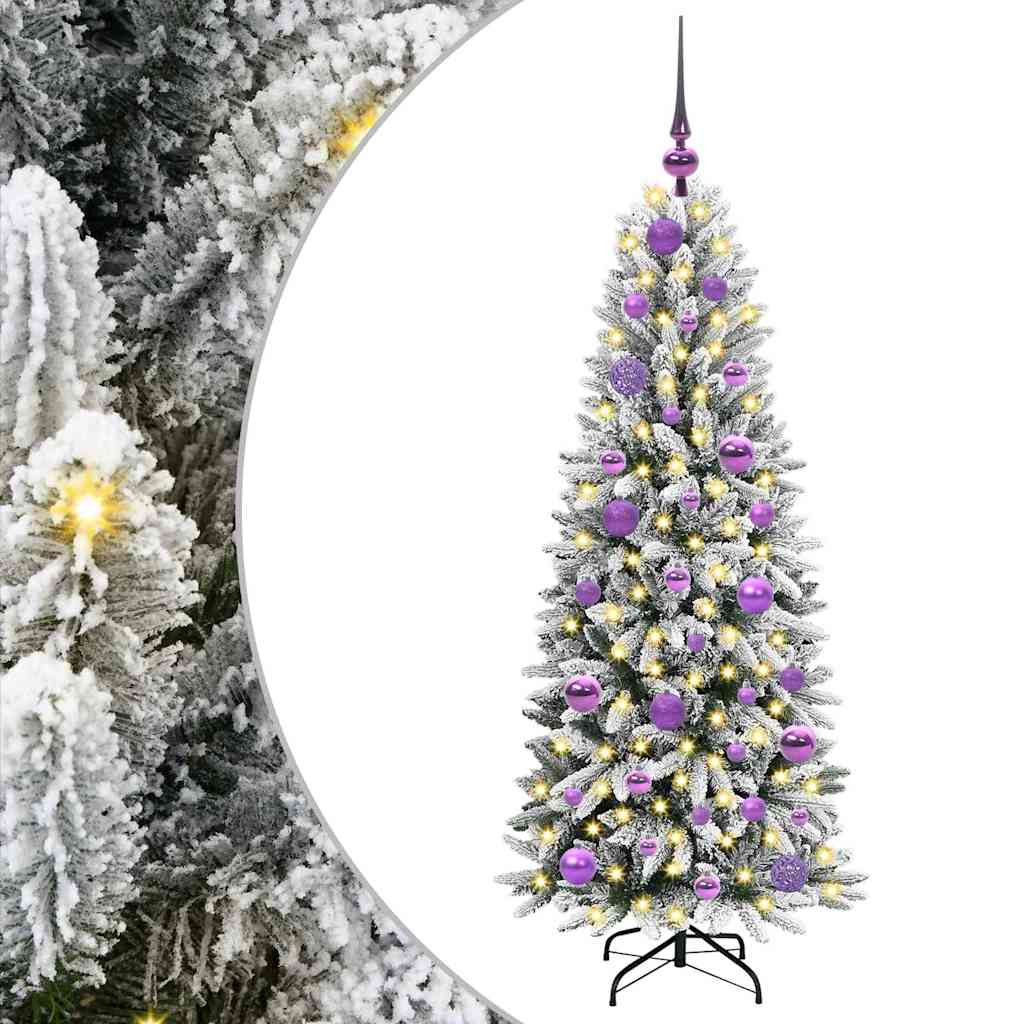 Albero di Natale artificiale Vidaxx bianco 120 cm PVC e plastica, acciaio e PE