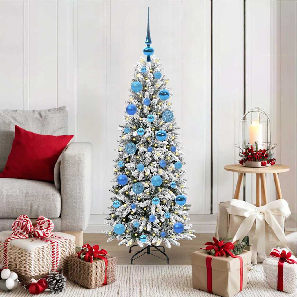 Albero di Natale artificiale Vidaxx bianco 120 cm PVC e plastica, acciaio e PE