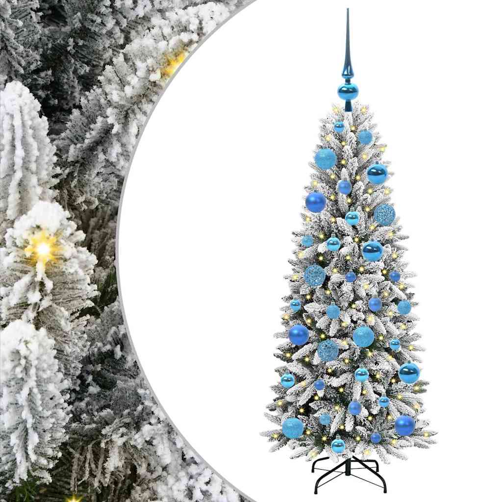 Albero di Natale artificiale Vidaxx bianco 120 cm PVC e plastica, acciaio e PE