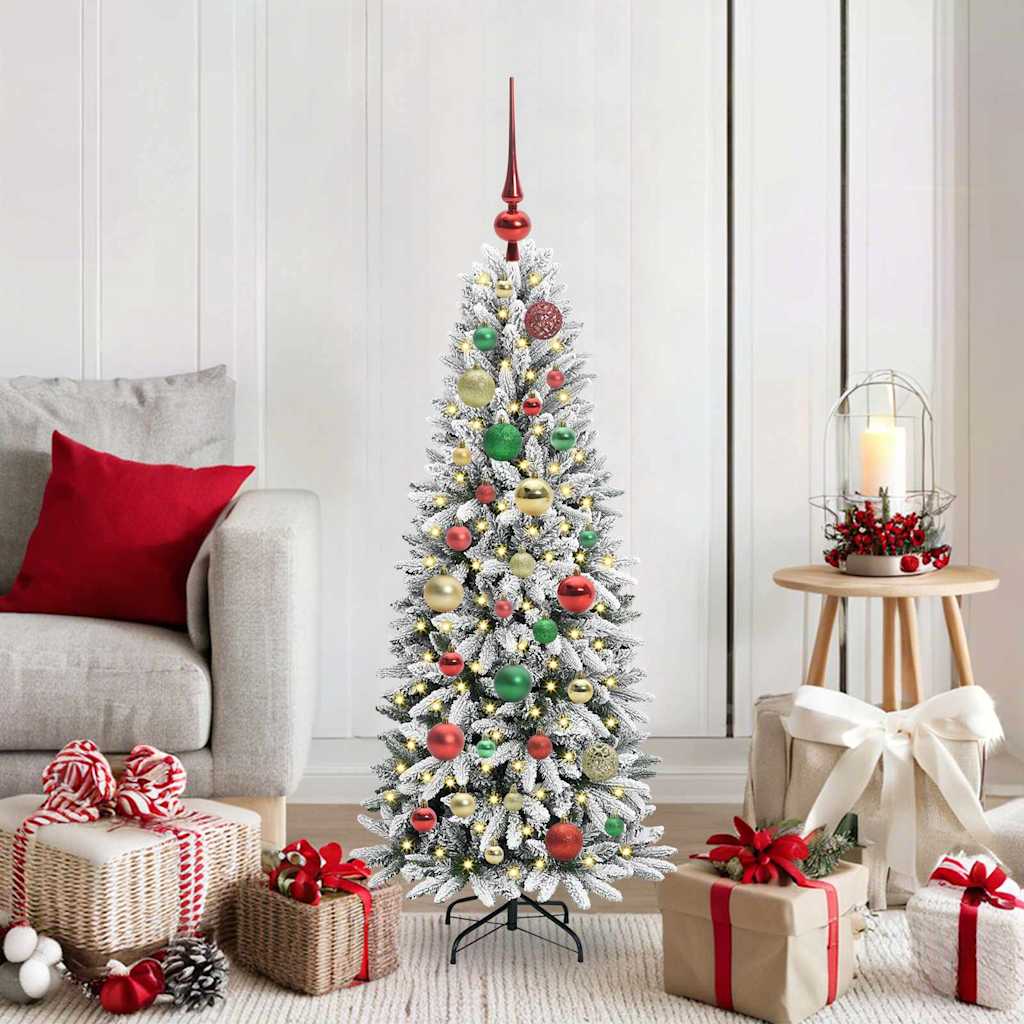 Albero di Natale artificiale Vidaxx bianco 120 cm PVC e plastica, acciaio e PE