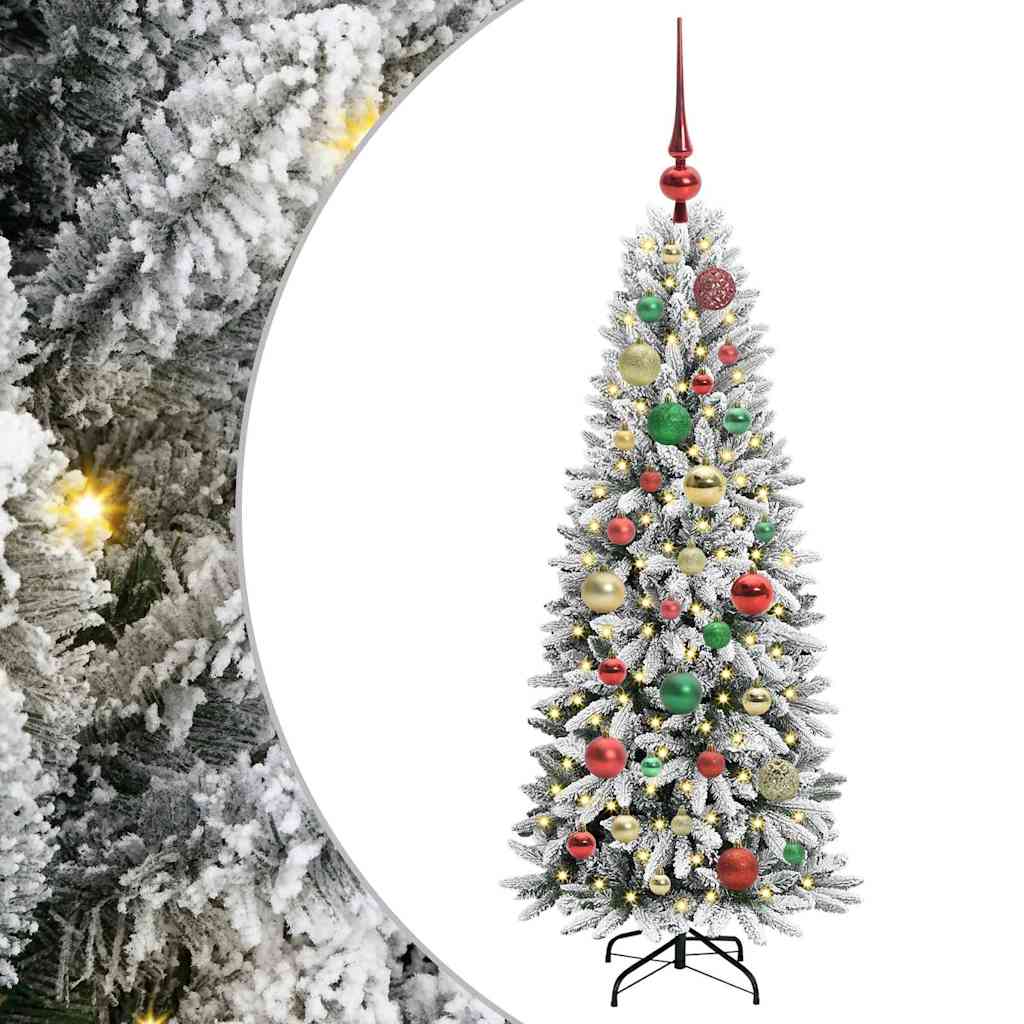 Albero di Natale artificiale Vidaxx bianco 120 cm PVC e plastica, acciaio e PE