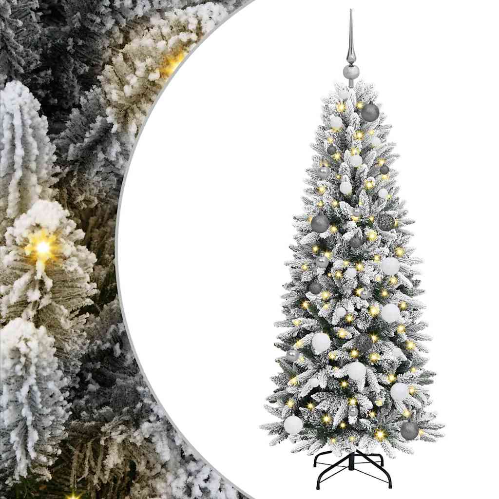 Albero di Natale artificiale Vidaxx bianco 150 cm PVC e plastica, acciaio e PE