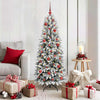 Albero di Natale artificiale Vidaxx bianco 150 cm PVC e plastica, acciaio e PE