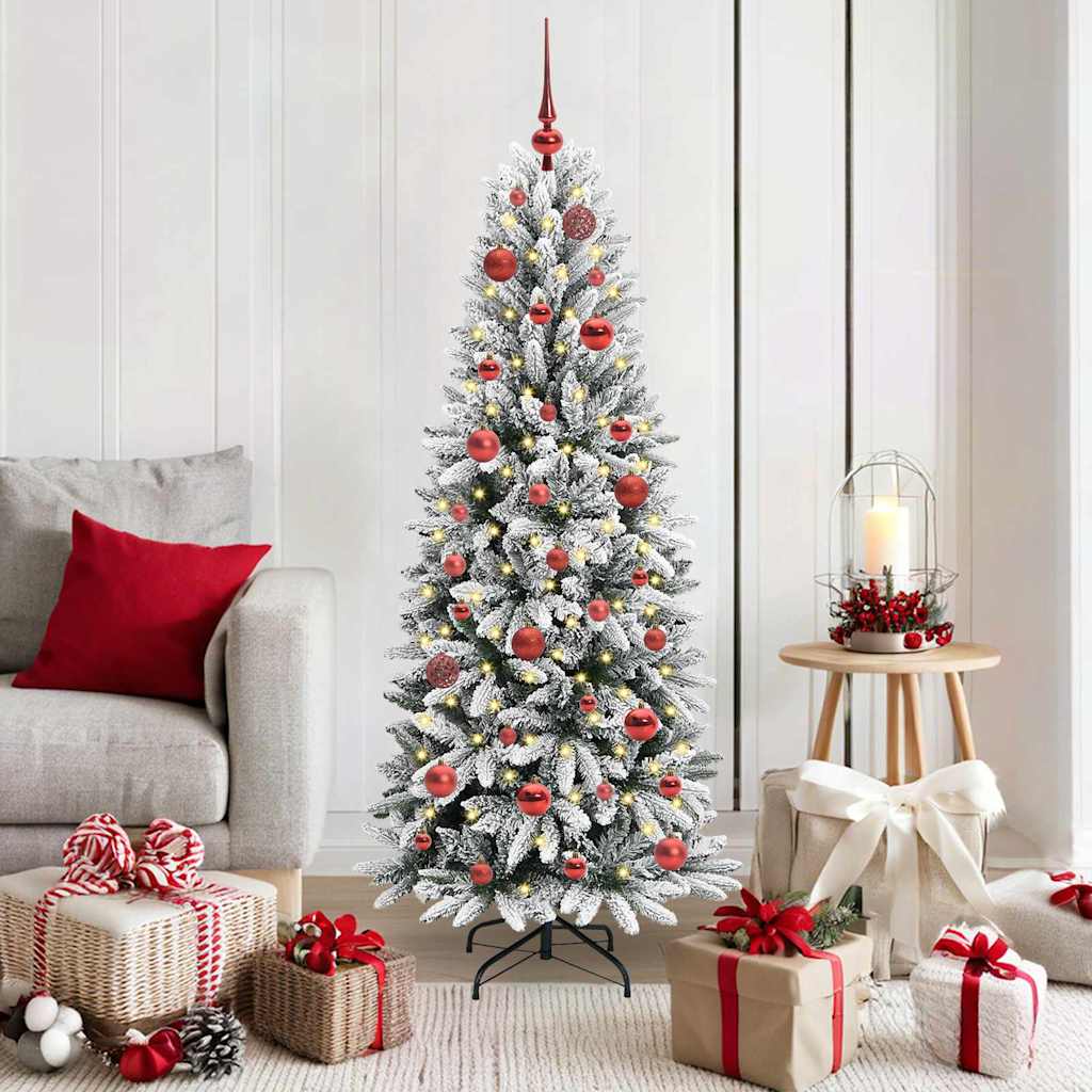 Albero di Natale artificiale Vidaxx bianco 150 cm PVC e plastica, acciaio e PE
