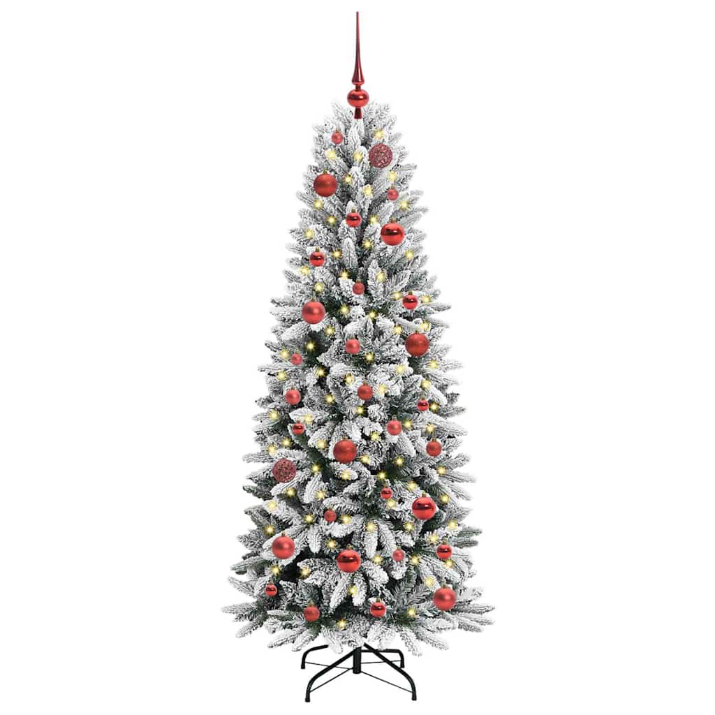 Albero di Natale artificiale Vidaxx bianco 150 cm PVC e plastica, acciaio e PE