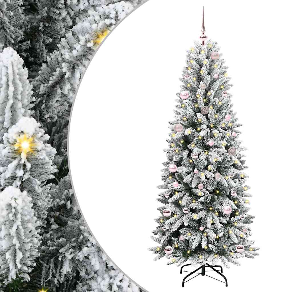 Albero di Natale artificiale Vidaxx bianco 150 cm PVC e plastica, acciaio e PE