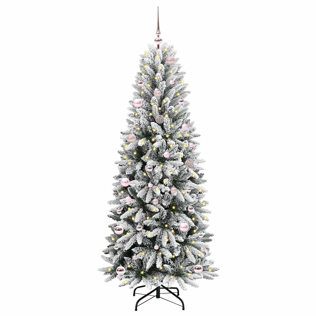 Albero di Natale artificiale Vidaxx bianco 150 cm PVC e plastica, acciaio e PE