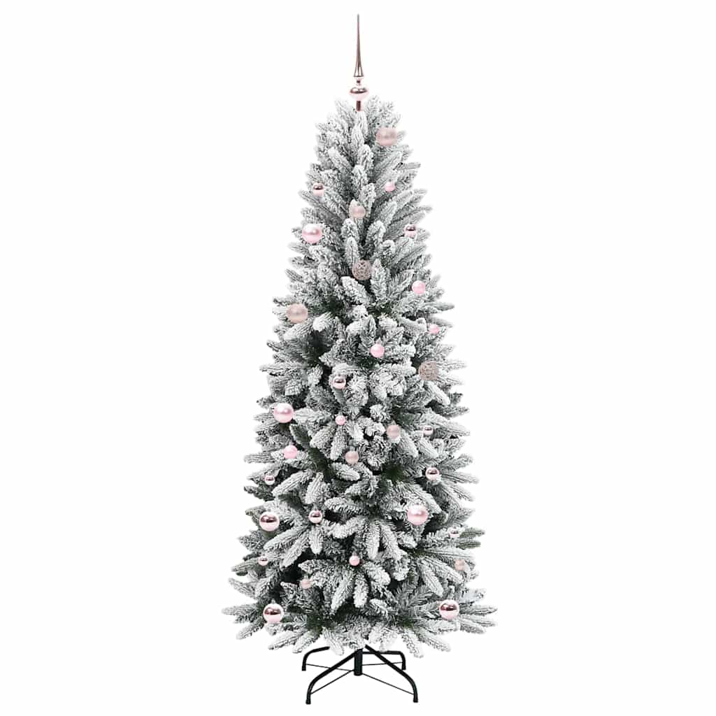 Albero di Natale artificiale Vidaxx bianco 150 cm PVC e plastica, acciaio e PE