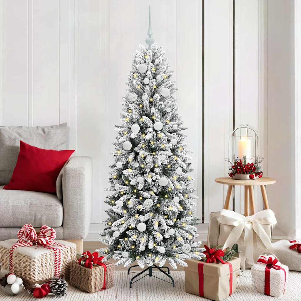 Albero di Natale artificiale Vidaxx bianco 150 cm PVC e plastica, acciaio e PE