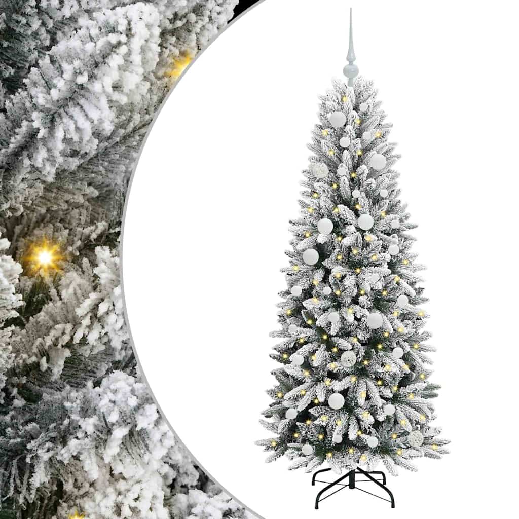 Albero di Natale artificiale Vidaxx bianco 150 cm PVC e plastica, acciaio e PE