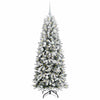 Vidaxl kunstkerstboom wit 150 cm pvc en plastic en staal en pe