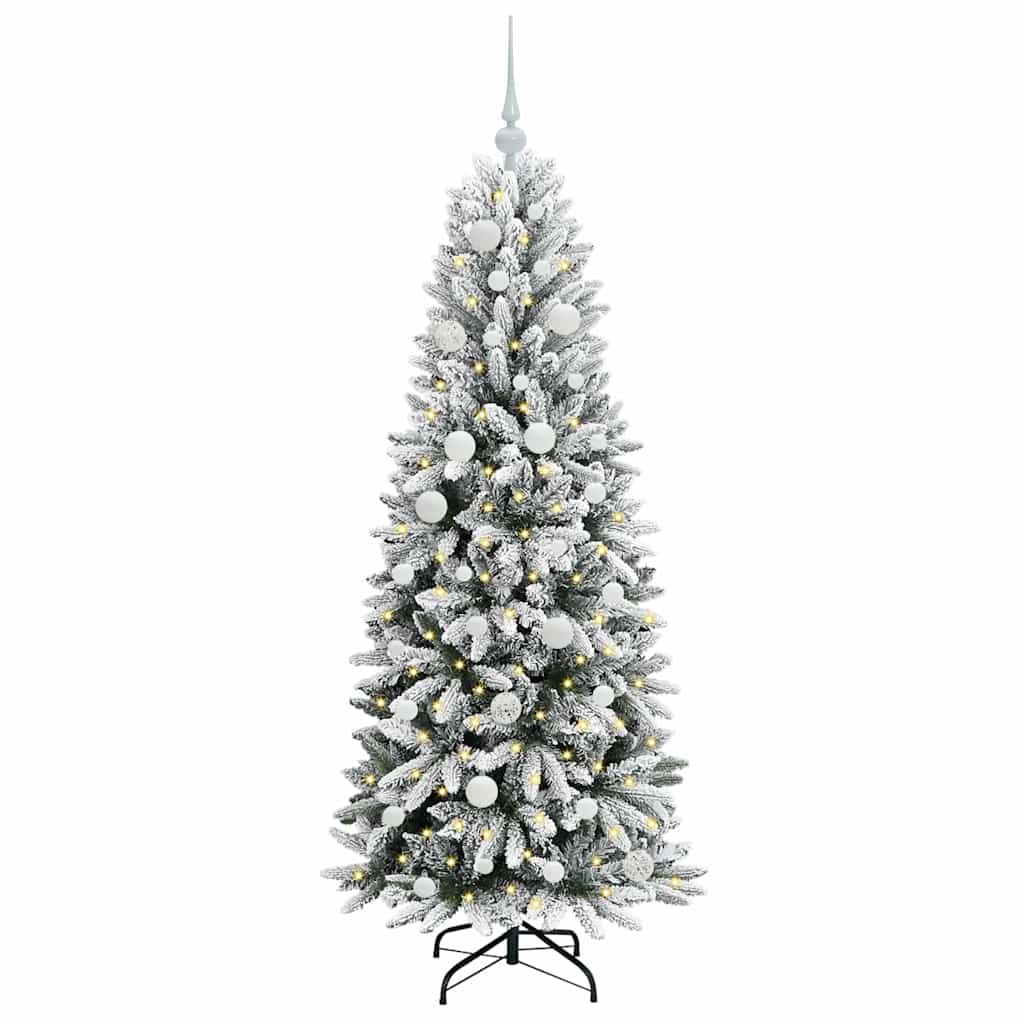 Albero di Natale artificiale Vidaxx bianco 150 cm PVC e plastica, acciaio e PE