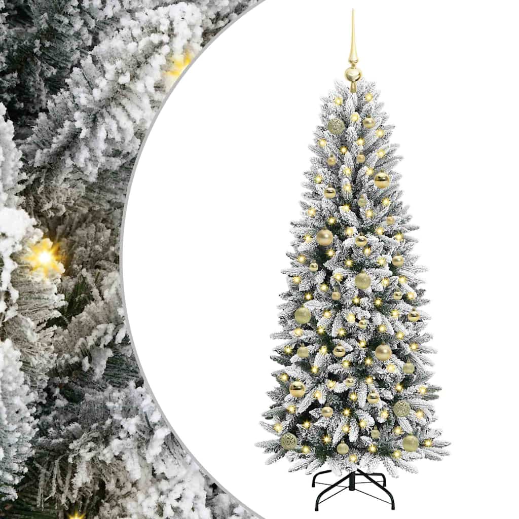 Albero di Natale artificiale Vidaxx bianco 150 cm PVC e plastica, acciaio e PE