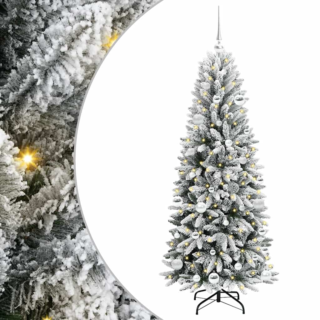 Albero di Natale artificiale Vidaxx bianco 150 cm PVC e plastica, acciaio e PE