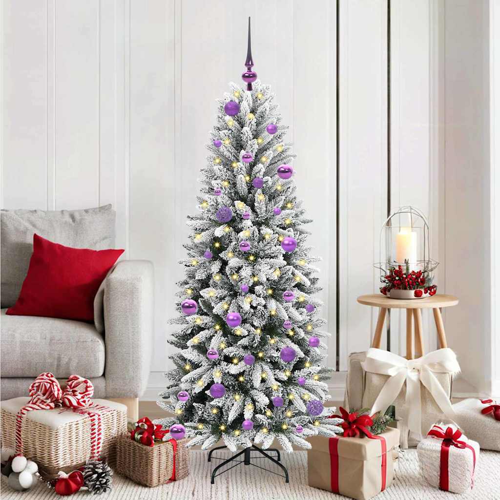 Albero di Natale artificiale Vidaxx bianco 150 cm PVC e plastica, acciaio e PE