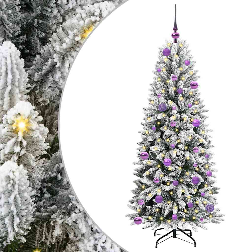 Albero di Natale artificiale Vidaxx bianco 150 cm PVC e plastica, acciaio e PE