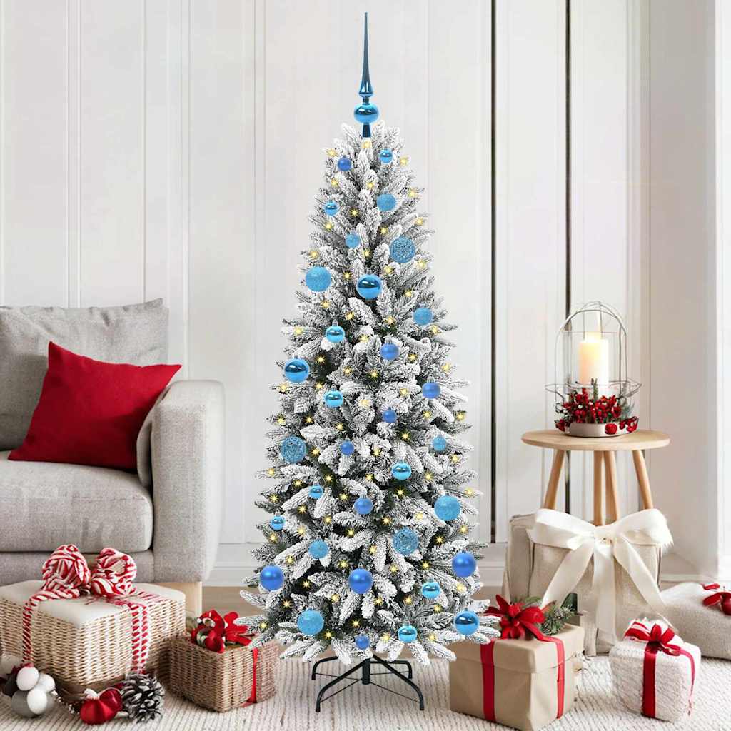 Vidaxl kunstkerstboom wit 150 cm pvc en plastic en staal en pe