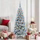 Vidaxl kunstkerstboom wit 150 cm pvc en plastic en staal en pe