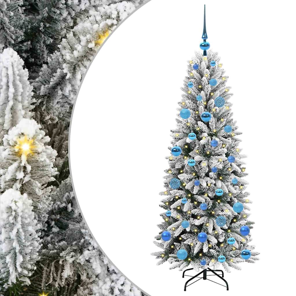 Vidaxl kunstkerstboom wit 150 cm pvc en plastic en staal en pe