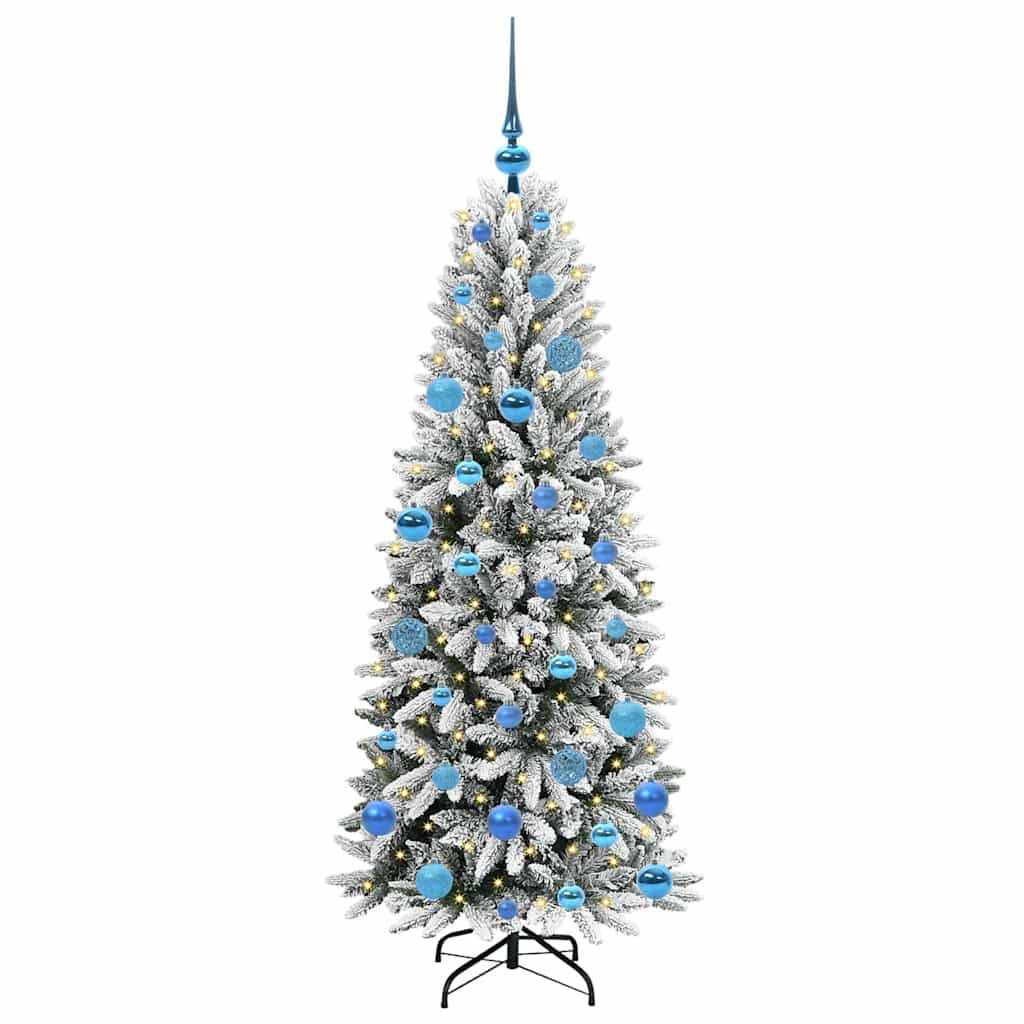 Vidaxl kunstkerstboom wit 150 cm pvc en plastic en staal en pe