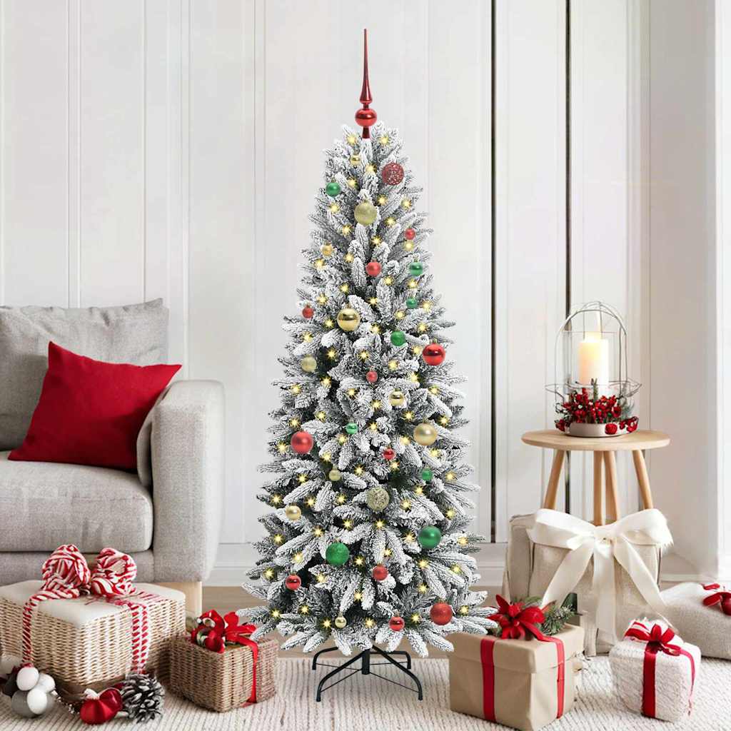 Albero di Natale artificiale Vidaxx bianco 150 cm PVC e plastica, acciaio e PE