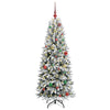 Vidaxl kunstkerstboom wit 150 cm pvc en plastic en staal en pe
