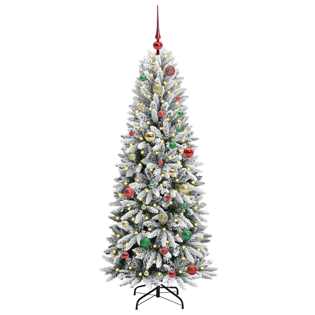 Albero di Natale artificiale Vidaxx bianco 150 cm PVC e plastica, acciaio e PE