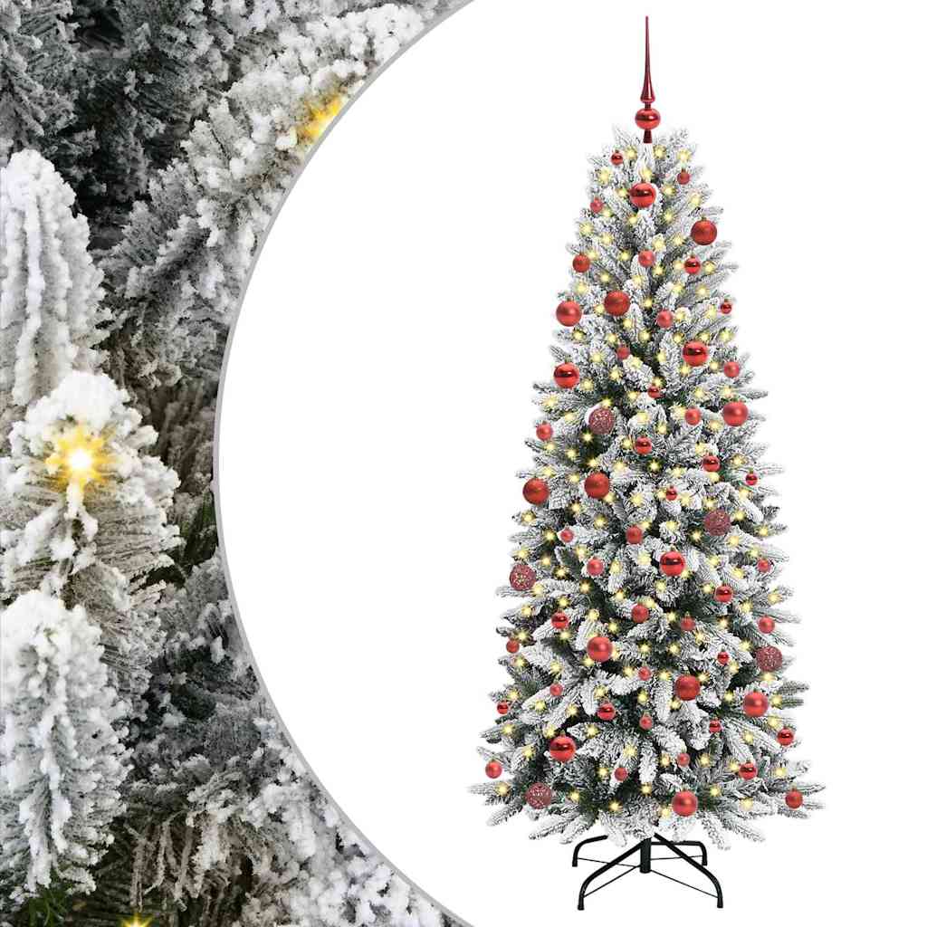 Albero di Natale artificiale Vidaxx bianco 180 cm PVC e plastica, acciaio e PE