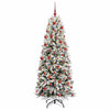 Vidaxl kunstkerstboom wit 180 cm pvc en plastic en staal en pe