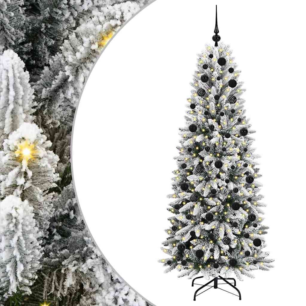 Albero di Natale artificiale Vidaxx bianco 180 cm PVC e plastica, acciaio e PE