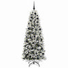 Vidaxl kunstkerstboom wit 180 cm pvc en plastic en staal en pe