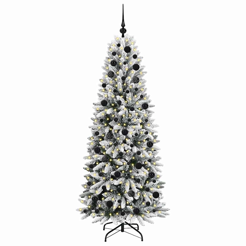 Albero di Natale artificiale Vidaxx bianco 180 cm PVC e plastica, acciaio e PE