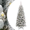 Vidaxl kunstkerstboom wit 180 cm pvc en plastic en staal en pe