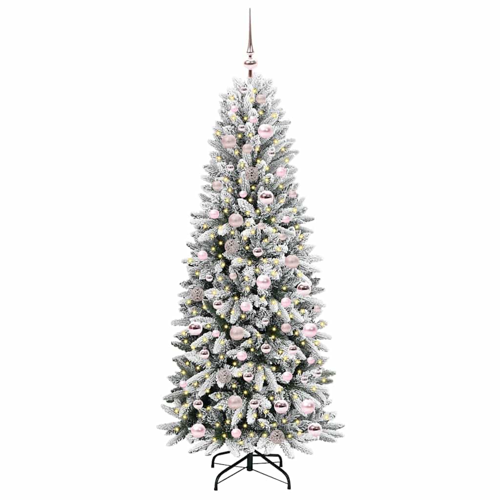 Albero di Natale artificiale Vidaxx bianco 180 cm PVC e plastica, acciaio e PE
