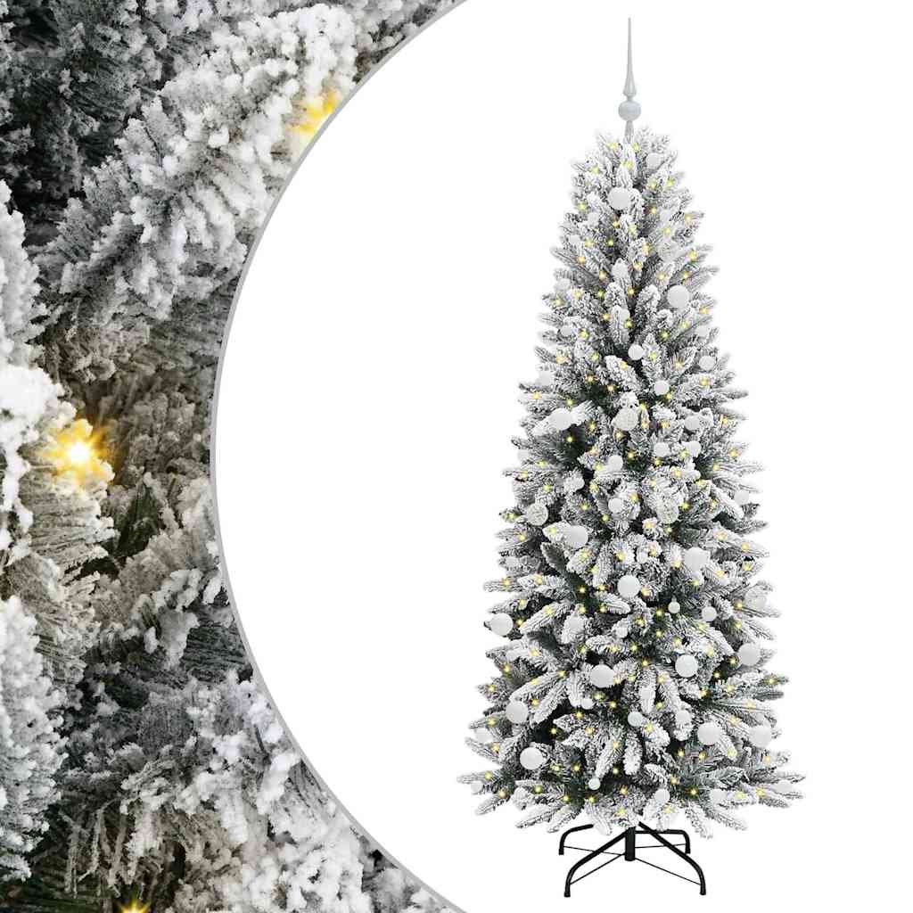 Albero di Natale artificiale Vidaxx bianco 180 cm PVC e plastica, acciaio e PE