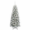 Vidaxl kunstkerstboom wit 180 cm pvc en plastic en staal en pe