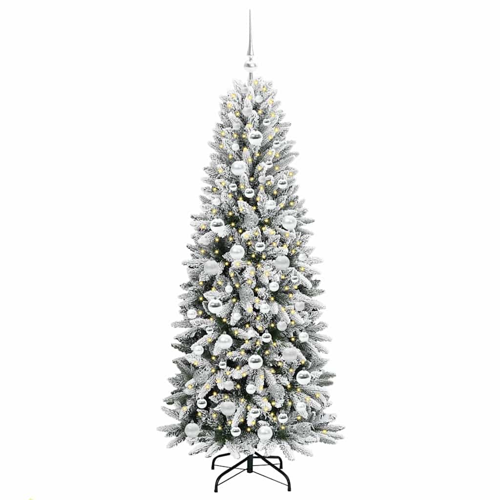 Albero di Natale artificiale Vidaxx bianco 180 cm PVC e plastica, acciaio e PE