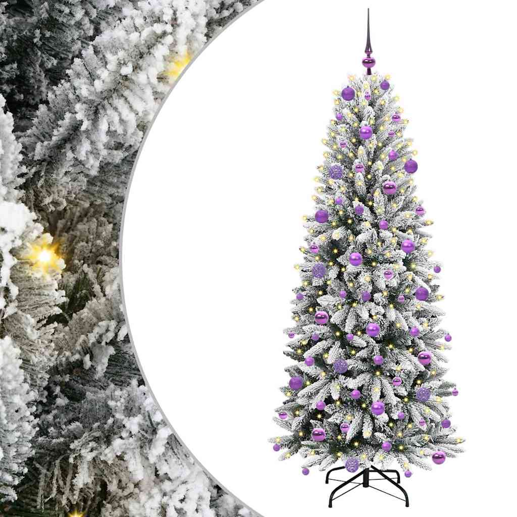 Albero di Natale artificiale Vidaxx bianco 180 cm PVC e plastica, acciaio e PE