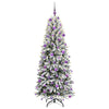 Vidaxl kunstkerstboom wit 180 cm pvc en plastic en staal en pe