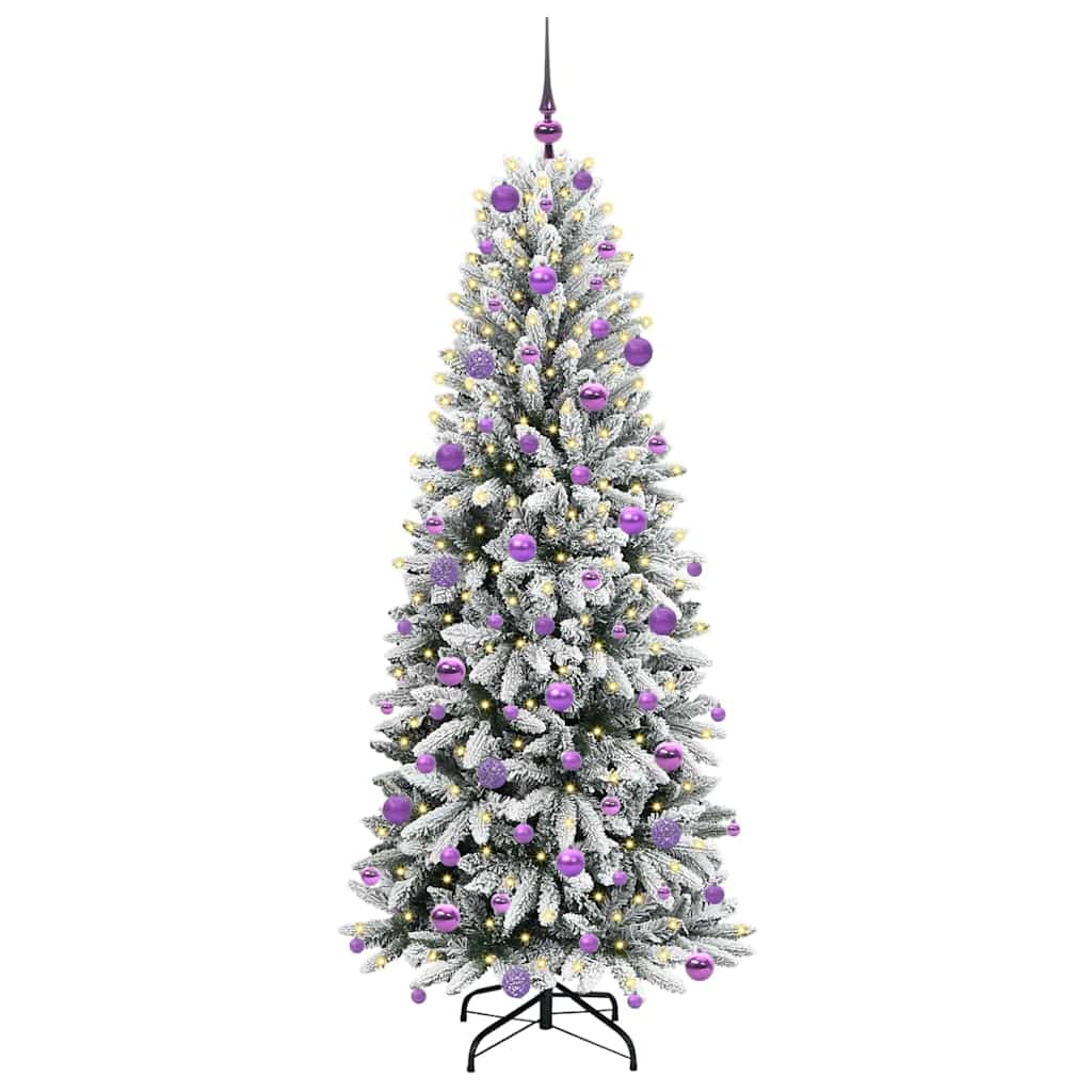 Albero di Natale artificiale Vidaxx bianco 180 cm PVC e plastica, acciaio e PE