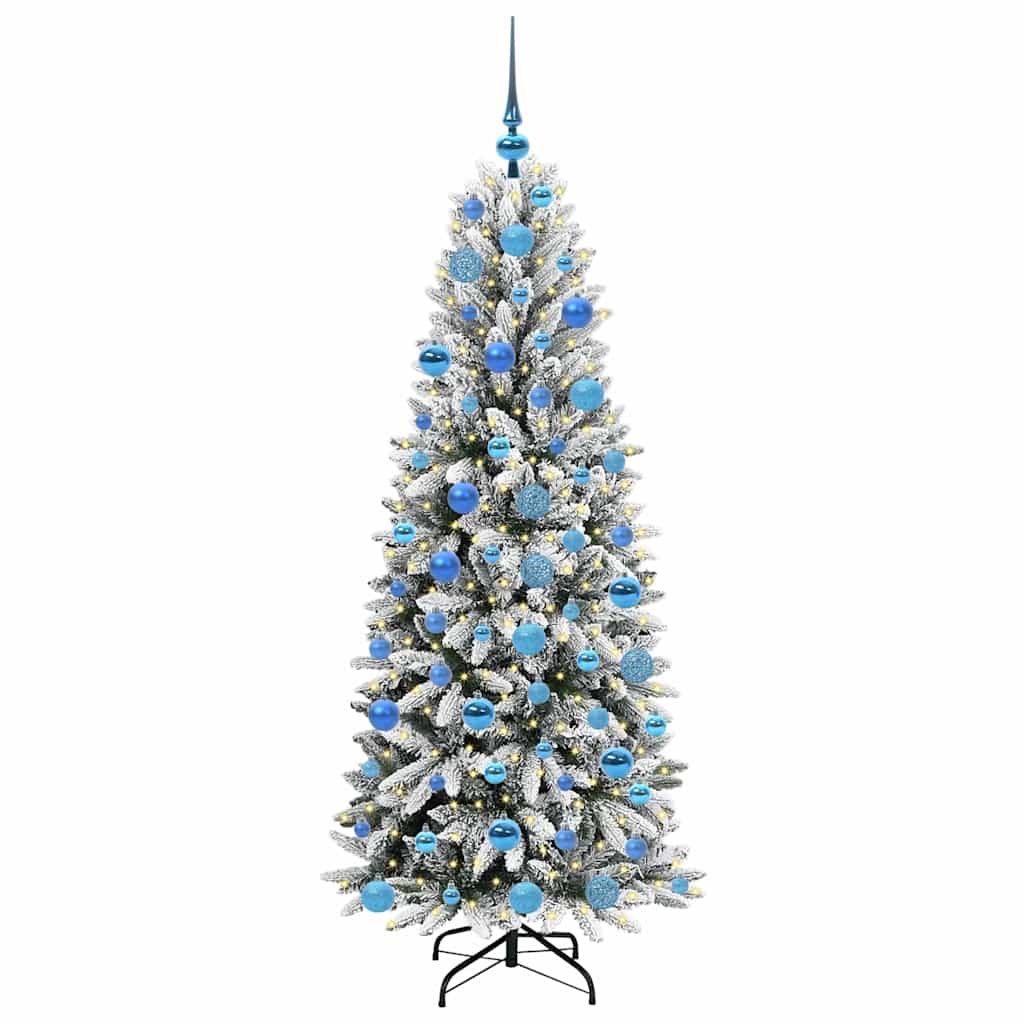 Albero di Natale artificiale Vidaxx bianco 180 cm PVC e plastica, acciaio e PE