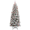 Vidaxl kunstkerstboom wit 210 cm pvc en plastic en staal en pe