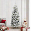 Albero di Natale artificiale Vidaxx bianco 210 cm PVC e plastica, acciaio e PE