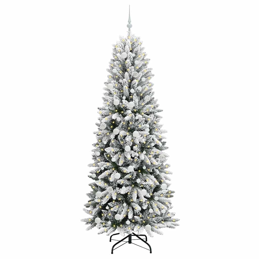 Albero di Natale artificiale Vidaxx bianco 210 cm PVC e plastica, acciaio e PE