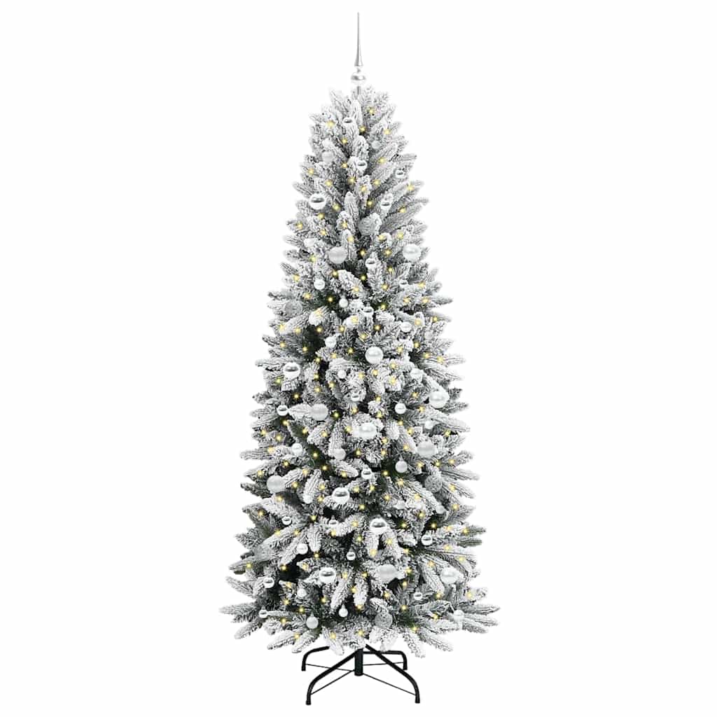 Albero di Natale artificiale Vidaxx bianco 210 cm PVC e plastica, acciaio e PE